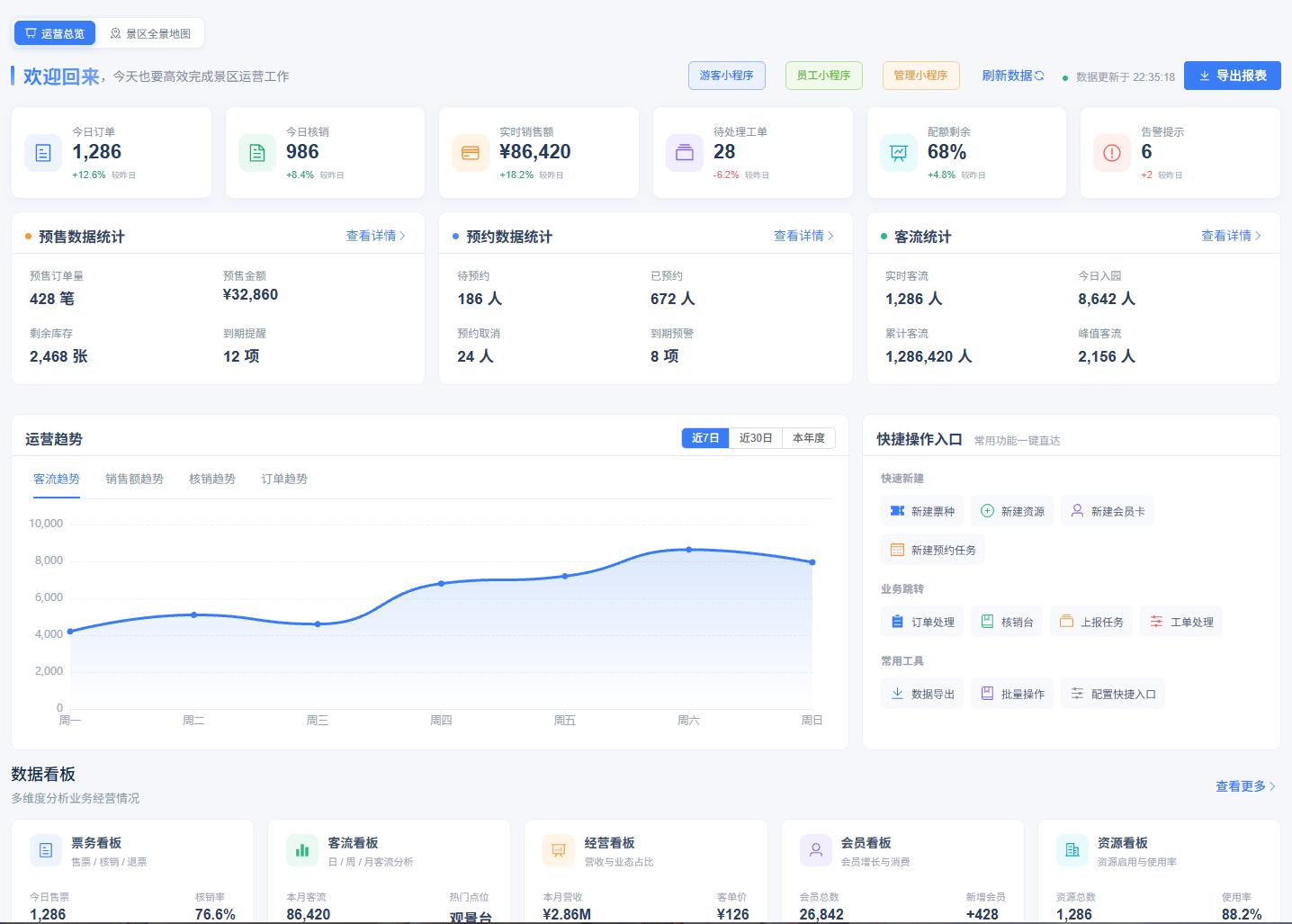 WEB运营端界面预览